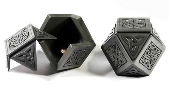 Large Cube Celtic Treasure box handmade in Scotland