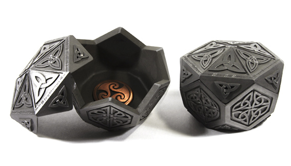 Large Hexagon Celtic Treasure box handmade in Scotland